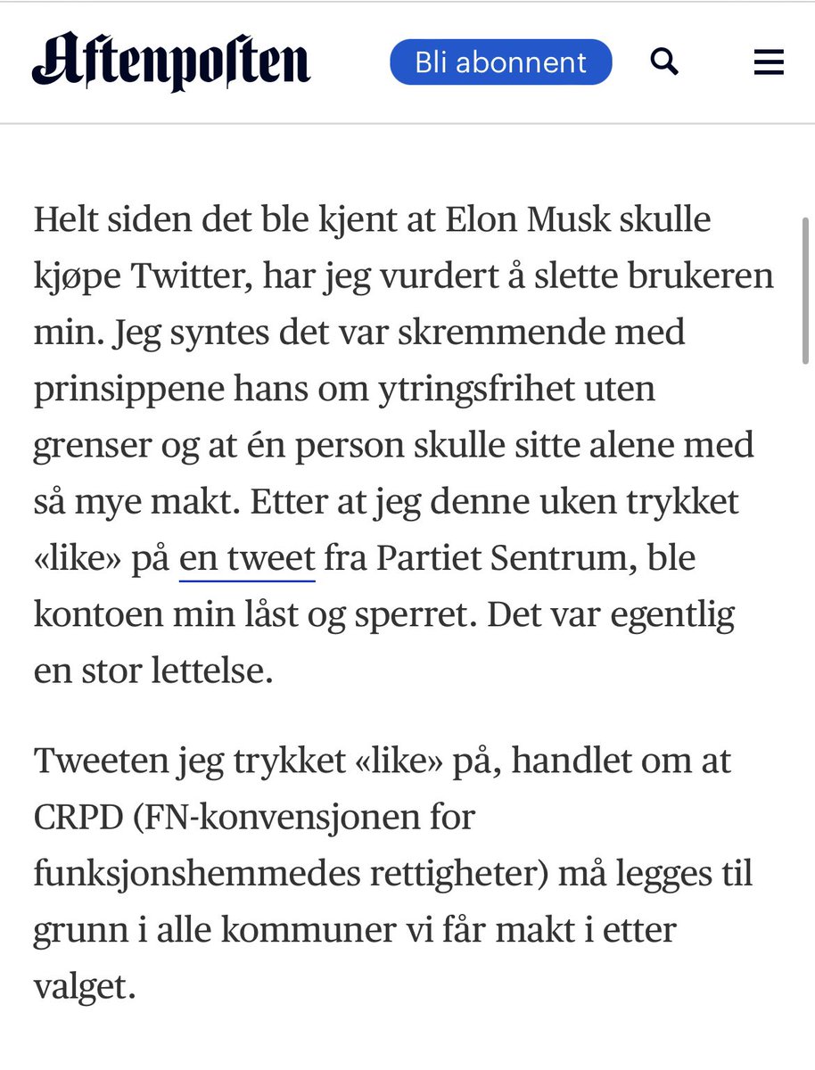 Smoothedan's tweet photo. Simen Bondevik tror Musk utestenger han fra Twitter fordi han har trykket «like» på en tweet fra et mikroparti absolutt ingen bryr seg om. 😂🤦‍♂️ God jul og lykke til videre! https://t.co/yJRBn0Uhks