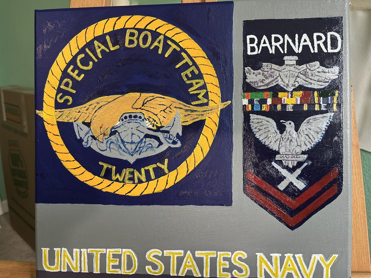 Been working on this for a friend, didn’t think I would finish in time. I will soon. @USNavy #SpecialBoat #swcc #socomm #gunnersmate #painting #art #acrylics 
DM for commission inquiries.