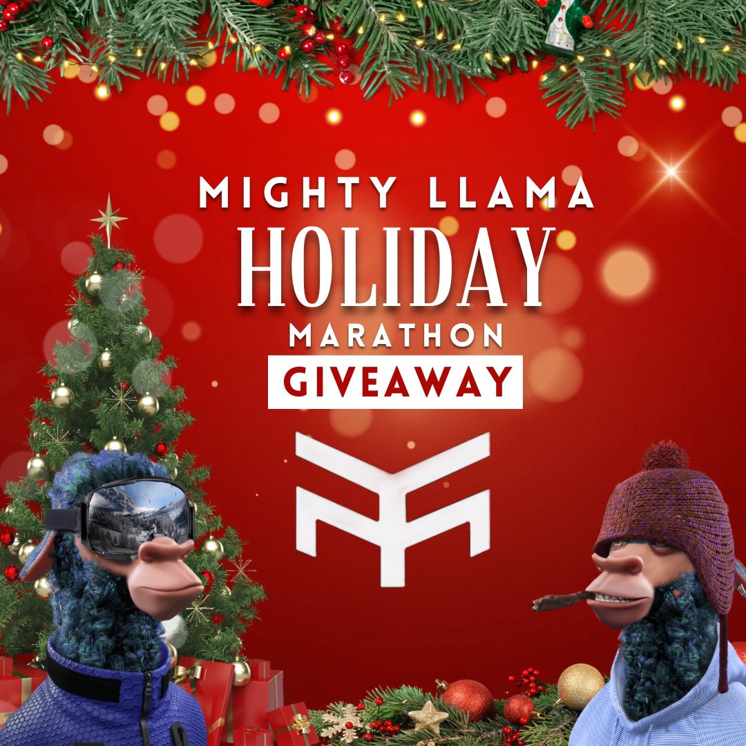 mightyllama_nft's tweet photo. 🚨WE ARE LIVE!🚨

https://t.co/suro8Ry91n

Come join us as we celebrate the Launch of XBlokLabs Platform!

🎄 24 Hour Twitter Space 🎄

🎁 $10 $ETH every 2 Hours
🎁 1 Mighty Llama NFT every 4 Hours

🔔 Like, RT, Tag 3

See you in the Llama Lounge!

#NFTGiveaway #Metaverse https://t.co/Mo4xbpPFoJ