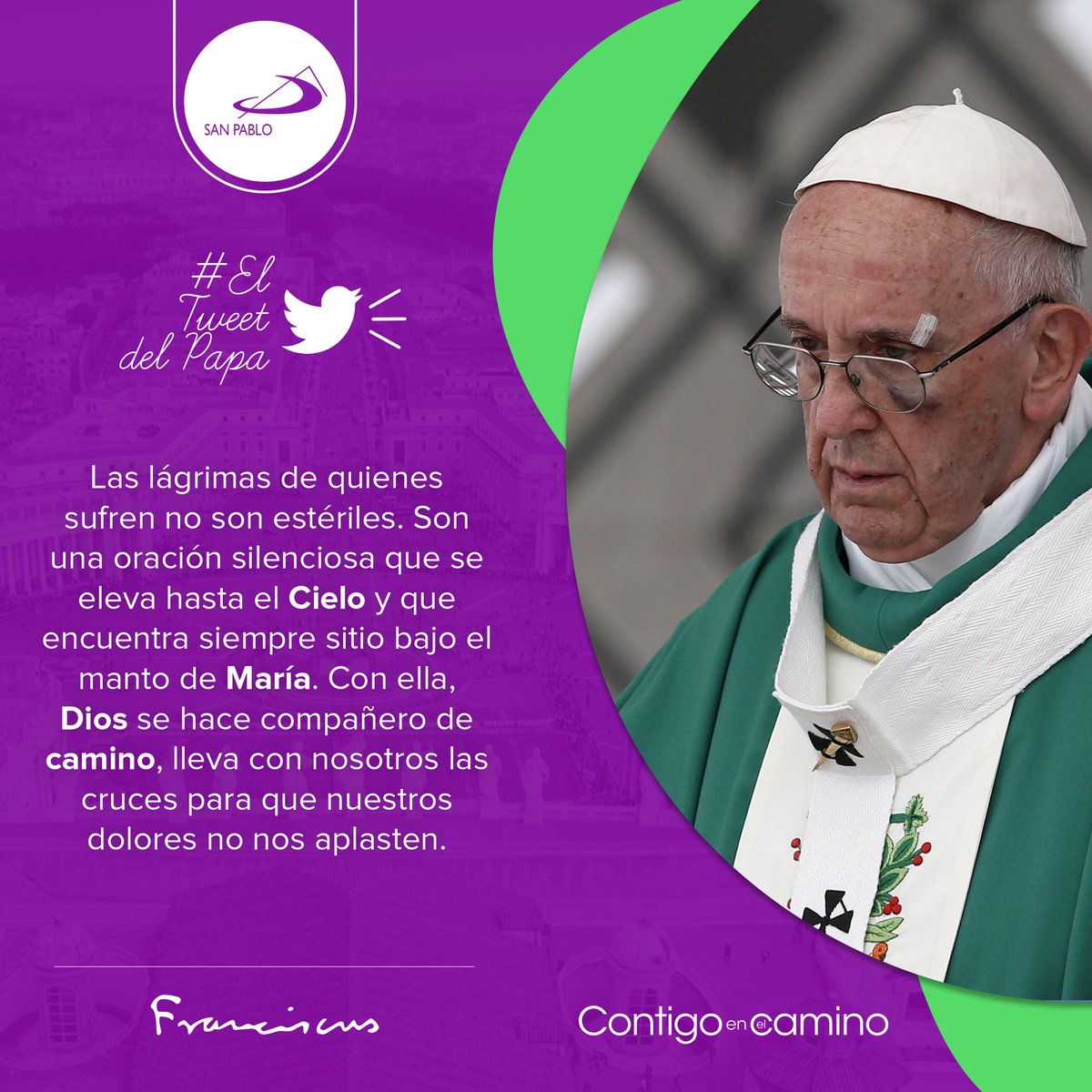 sanpablocol's tweet photo. 🕊️ #ElTweetdelPapa 🙏 Reflexión del Papa Francisco: Una invitación a vivir con humildad, sencillez y ponerlo en práctica con nuestras obras y actos. 

✅ Síguenos en Instagram 
@sanpablocol

📖 Sociedad de San Pablo https://t.co/RiKMa91giz