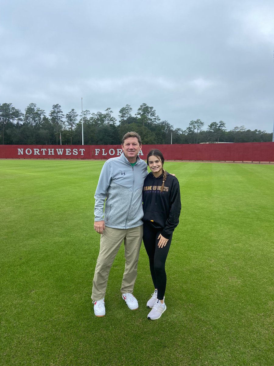 ⚡️💥2024 Corin Talbot on her visit to NWF today!  Thanks to Coach Lee and Coach Taylor for their interest in Corin and for the hospitality! She enjoyed her time! #boltsboom #DoDamage #louisianimal <a href="/NWFRaiders_SB/">NWF Softball</a> <a href="/corin_talbot/">corin talbot</a>