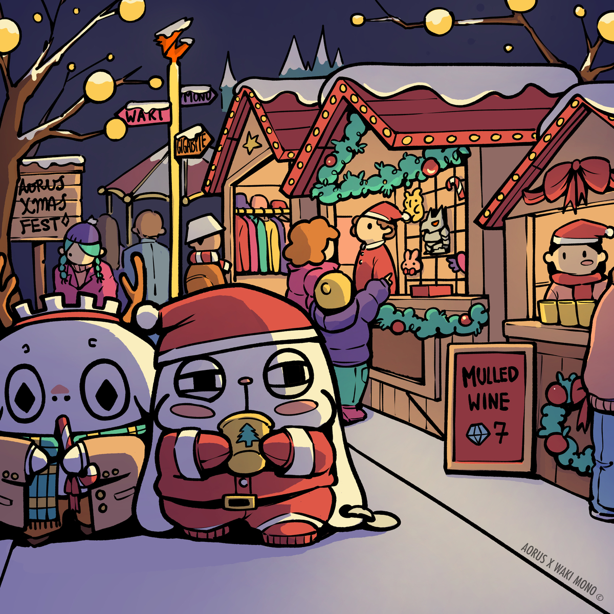 AorusOfficial's tweet photo. Let’s visit XMAS Market and enjoy the XMAS vibe! ❄⛄

Silver CHIBI is going on an XMAS vacation. 🎄Can you find him? 👀

🆘 Help us find Silver CHIBI and you'll stand a chance to win great prizes! ����

🎨 AORUS X WAKI MONO

#AORUS #GIGABYTE #BeWithAORUS #AORUSXmas #TeamUpFightOn https://t.co/zDEWZlgVqP