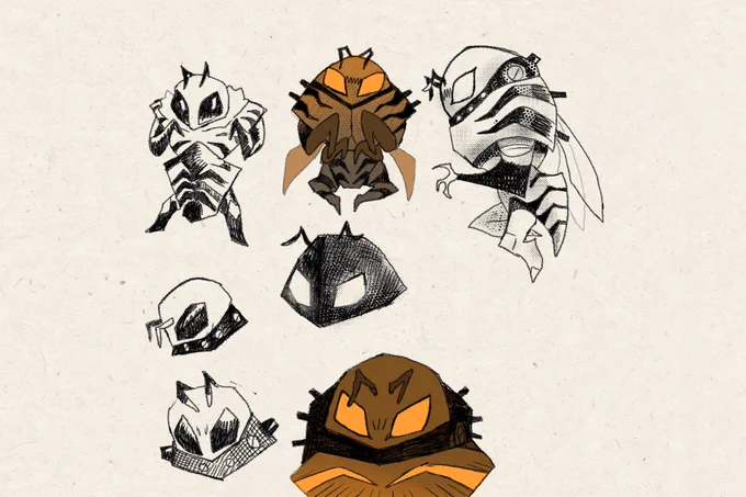 A while ago I started drawing these bee characters  hope you like them :3 