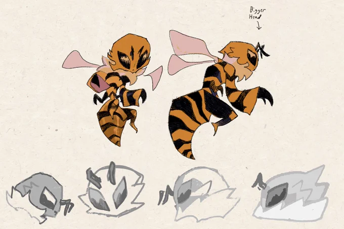A while ago I started drawing these bee characters  hope you like them :3 