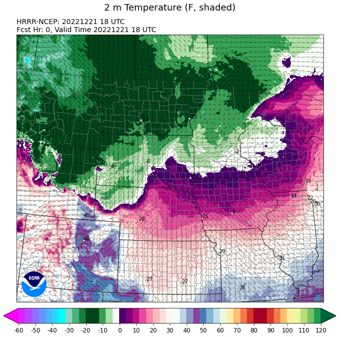 NWSBoulder's tweet photo. Can you find the front?🧐

Well...it's COMING. Within the next hour it will push across the Wyoming-Colorado border push south and westward  through the afternoon/early evening period. Temperatures will plummet rapidly as this front goes through, so be prepared! 🥶#COwx https://t.co/dINvXPZx7Z