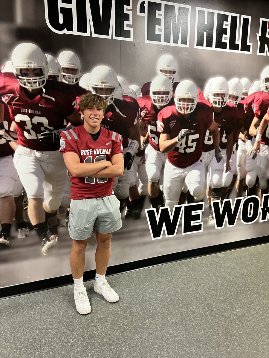 Honored to receive my first offer from Rose-Hulman Institute of Technology! <a href="/CoachSokolRHIT/">Jeff Sokol</a> <a href="/Coach_Stanton1/">Jeffrey Stanton</a> <a href="/NPCoachRalph/">Kyle Ralph</a> <a href="/YourOldPalWes/">Wes Anderson</a>