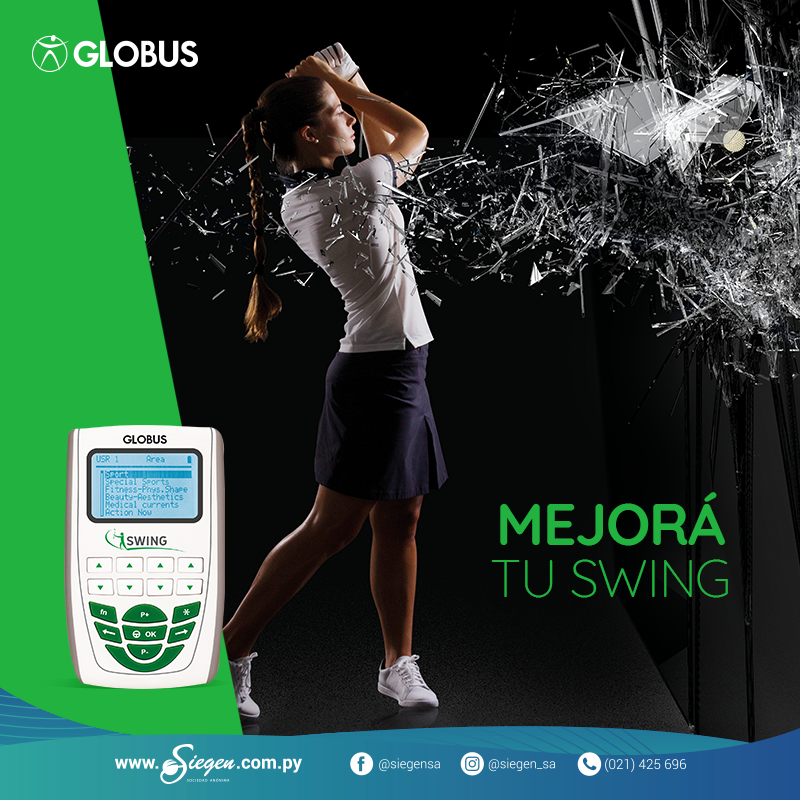 El electroestimulador EXCLUSIVO para golfistas.
Globus Swing, compacto, portátil, con la potencia y calidad italiana Globus. Con 4 canales, 400 programas para potenciar tus habilidades en el deporte.

Podrás adquirirlo con 5% de descuento con la #PromoSiegen hasta el 23/12.