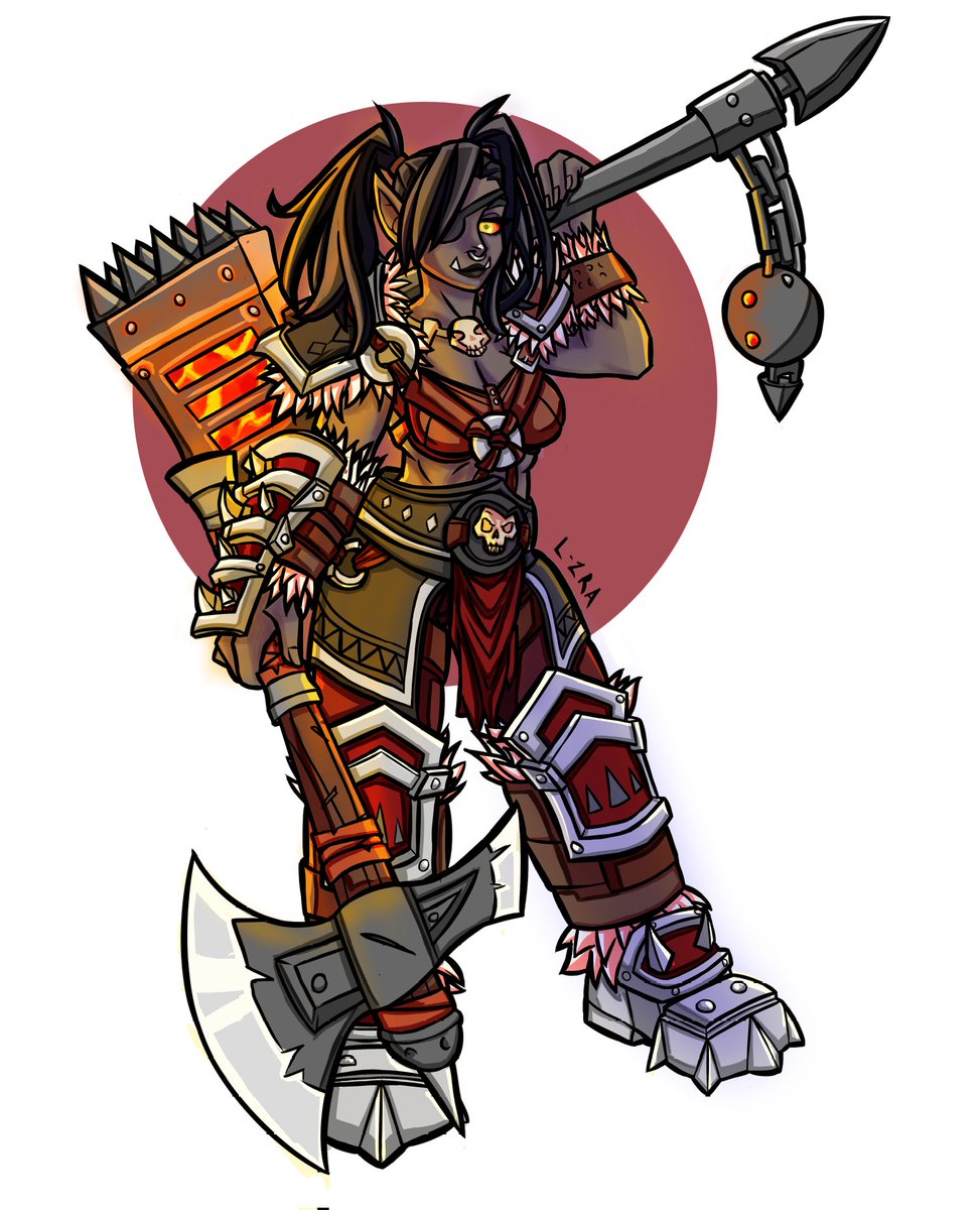 l_1ra's tweet image. Commission for @YRosesworn of her Orc OC
#Orcgirl