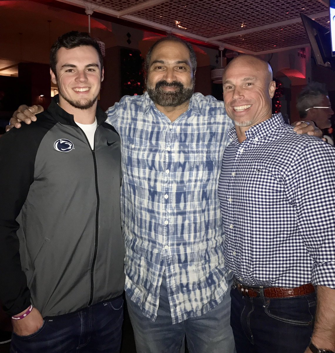 QB Trace McSorley is slated to make 1st NFL start Christmas night vs Bucs at State Farm Stadium 

Here’s McSorley (and dad, Rick) w Franco Harris prior to Penn State’s 2017 Fiesta Bowl game at State Farm Stadium

McSorley was offensive MVP in PSU’s 35-28 win over Washington