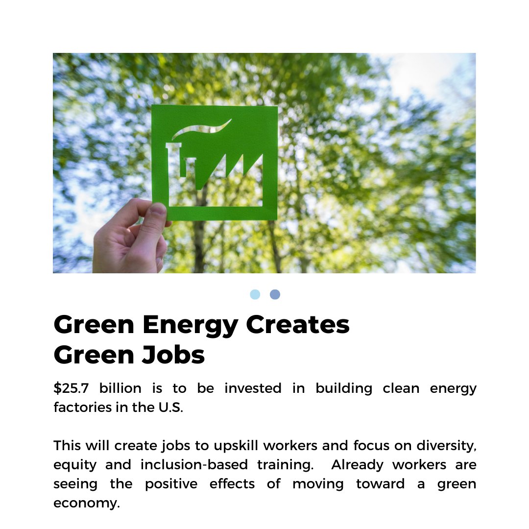 ⬇️ Check out this Good News ⬇️

#greenenergy #greenjobs #greeneconomy #economy #singleuseplastic #greenfuture #investingreenjobs #ecowork #ecojobs #goodnews #goodeconews #econews #positive