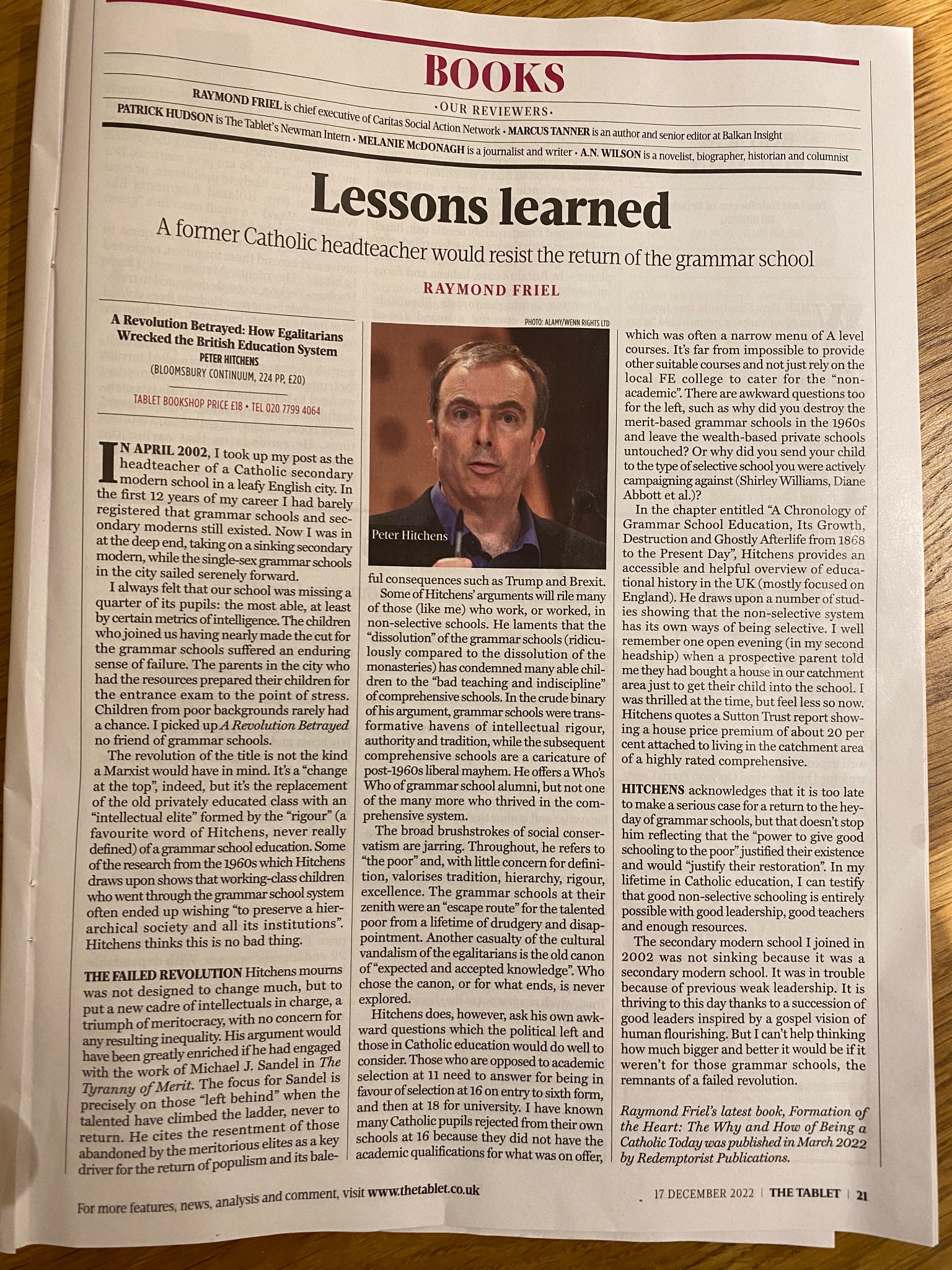 Raymond Friel OBE on Twitter "My review in The_Tablet of Peter