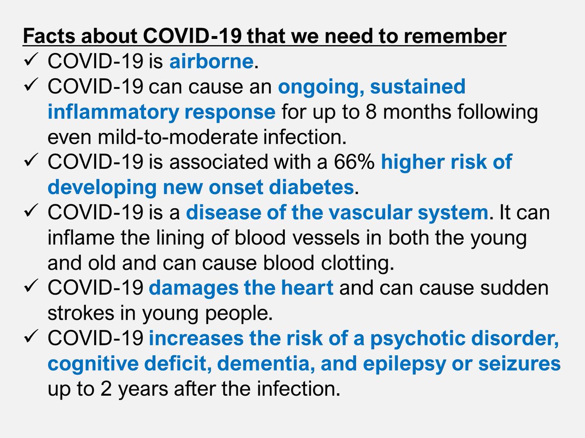 Facts about #COVID19 that we need to remember. @V2019N @DrTonyLeachon @Parvaizkoul @doritmi @DrJudyStone @kenjeong @alvie_barr #scicomm #CovidIsNotOver References here:  linkedin.com/posts/drmelvin…