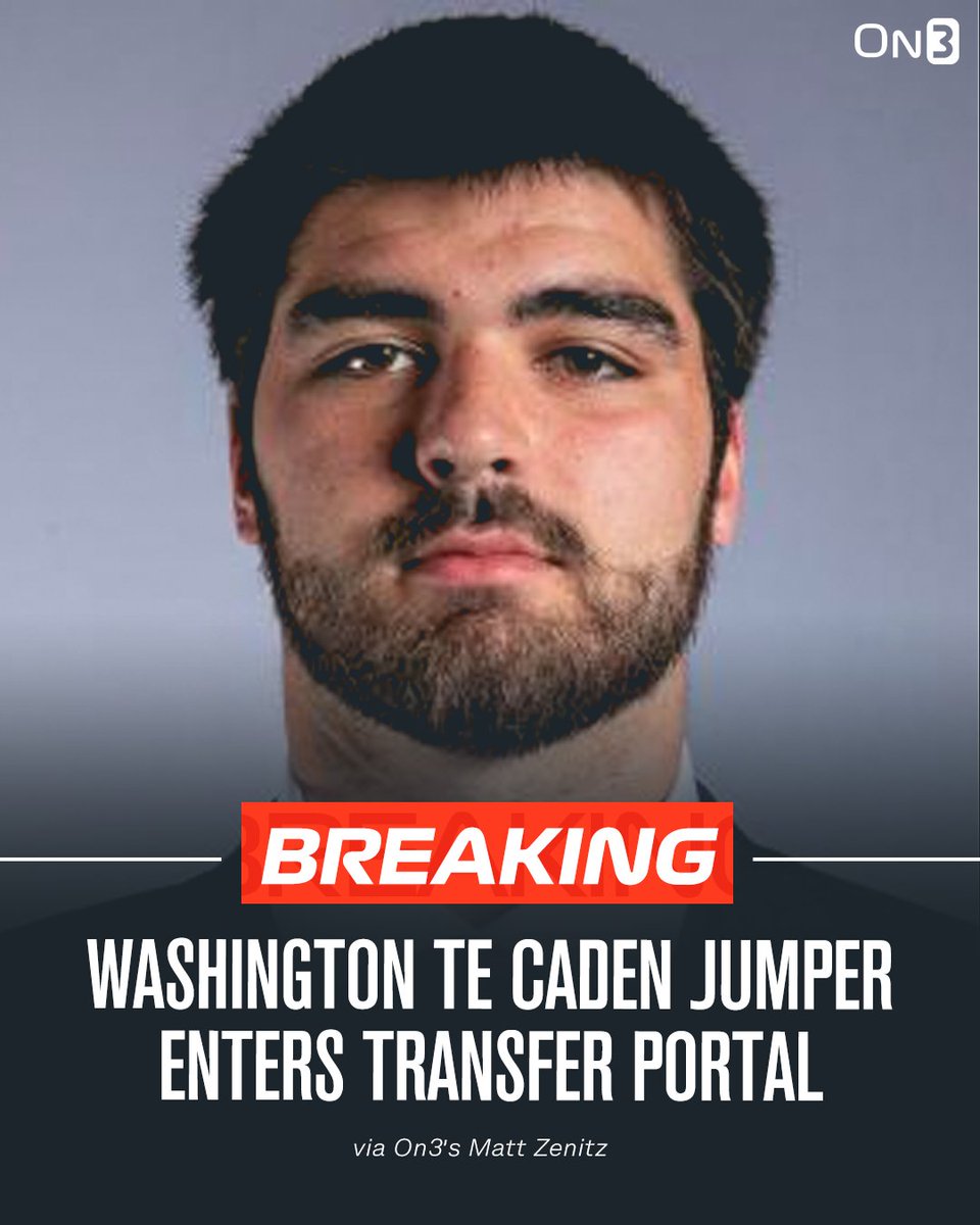🚨BREAKING🚨 Washington TE Caden Jumper has entered the NCAA transfer portal, per @mzenitz. Story: on3.com/transfer-porta…