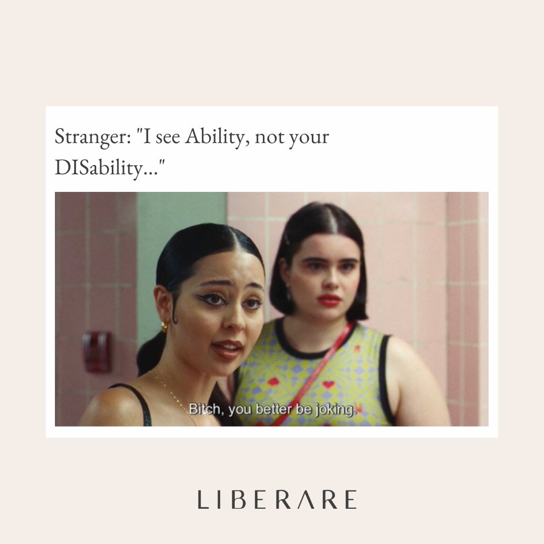 LiberareCo's tweet photo. Disability. is. not. a. bad. word.
I am proud to be disabled! Ability isn’t al that it’s cracked up to be. I can do a lot of thing that any non-disabled person can do, but I can can’t do other things and that’s OKAY. #DisabilityIsNotABadWord https://t.co/MTViTTDvDA