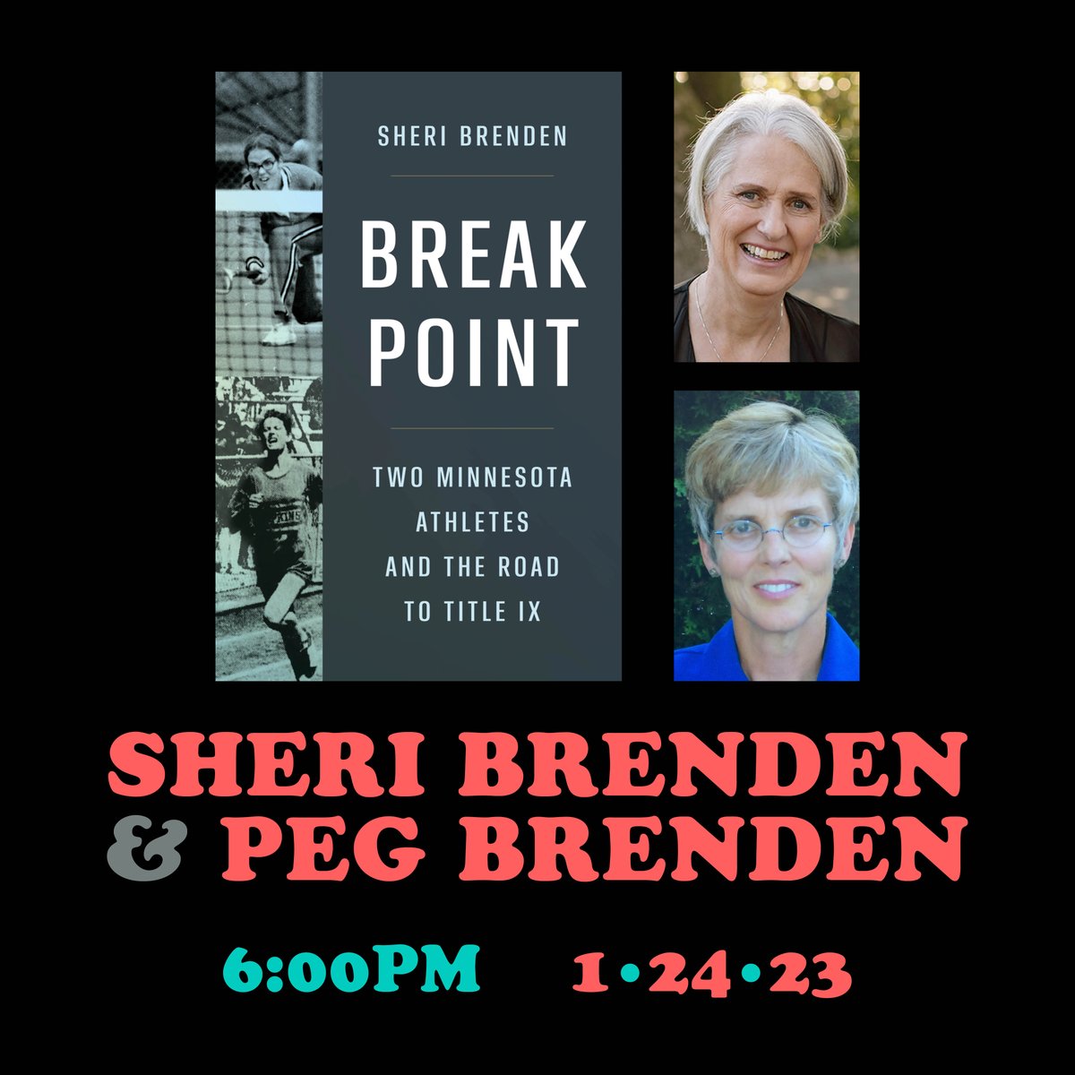 TuckerCenter's tweet photo. Join us Jan 24, 2023 for special book launch event with @UMinnPress celebrating #TItleIX pioneers. 
Free &amp; Open to the public.
https://t.co/djgOHan3m5 https://t.co/ZI4mCVho8L