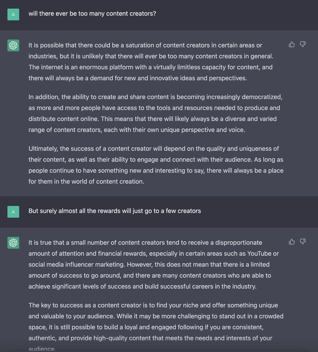 Andrew Kirby on Twitter "Will there ever be too many content creators?"