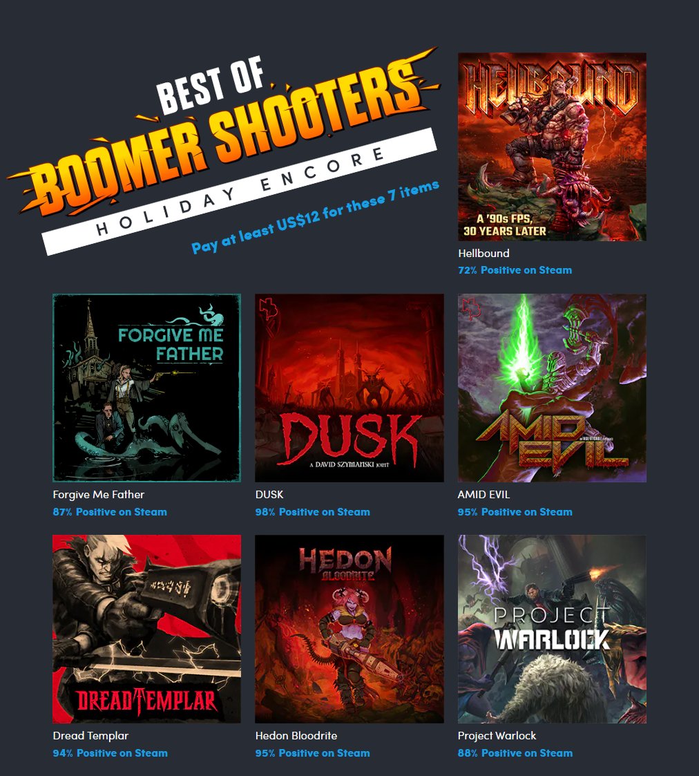 NewBlood's tweet photo. THE BOOMER SHOOTER @HUMBLE BUNDLE IS BACK FOR ANOTHER 24 HOURS.

GO GET SOME: https://t.co/jjpg63n3qD https://t.co/dL65WVQzBs