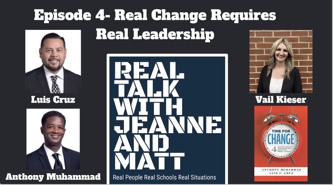 Matt Treadway, Ed.D. (@matt21treadway) on Twitter photo New year, new episode of Real Talk… and this one was worth the wait! <a href="/jeeneemarie/">Jeanne Spiller</a> and I can’t wait to dig into REAL leadership with <a href="/lcruzconsulting/">Luis F. Cruz</a> <a href="/newfrontier21/">Dr. Anthony Muhammad</a> and <a href="/VKieser/">Vail Kieser</a>. The episode is dropping before the ball does in 2023! Tune in! New year, new episode of Real Talk… and this one was worth the wait! <a href="/jeeneemarie/">Jeanne Spiller</a> and I can’t wait to dig into REAL leadership with <a href="/lcruzconsulting/">Luis F. Cruz</a> <a href="/newfrontier21/">Dr. Anthony Muhammad</a> and <a href="/VKieser/">Vail Kieser</a>. The episode is dropping before the ball does in 2023! Tune in!
