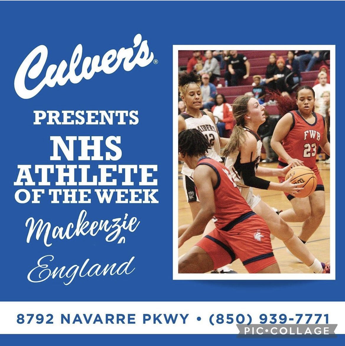 KenzieEngland10's tweet image. So proud to announce that I received athlete of the week!