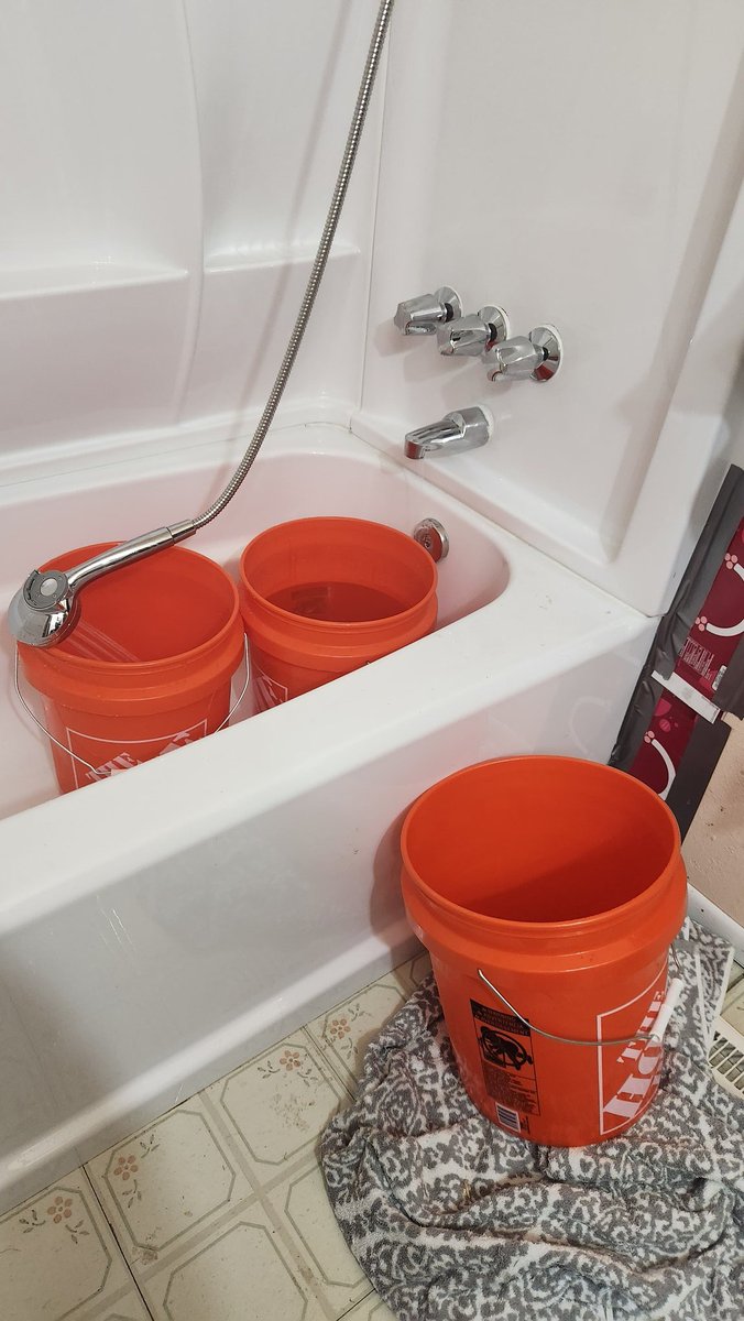 Mostly Goats on Twitter "Buckets on buckets of heated water the storm