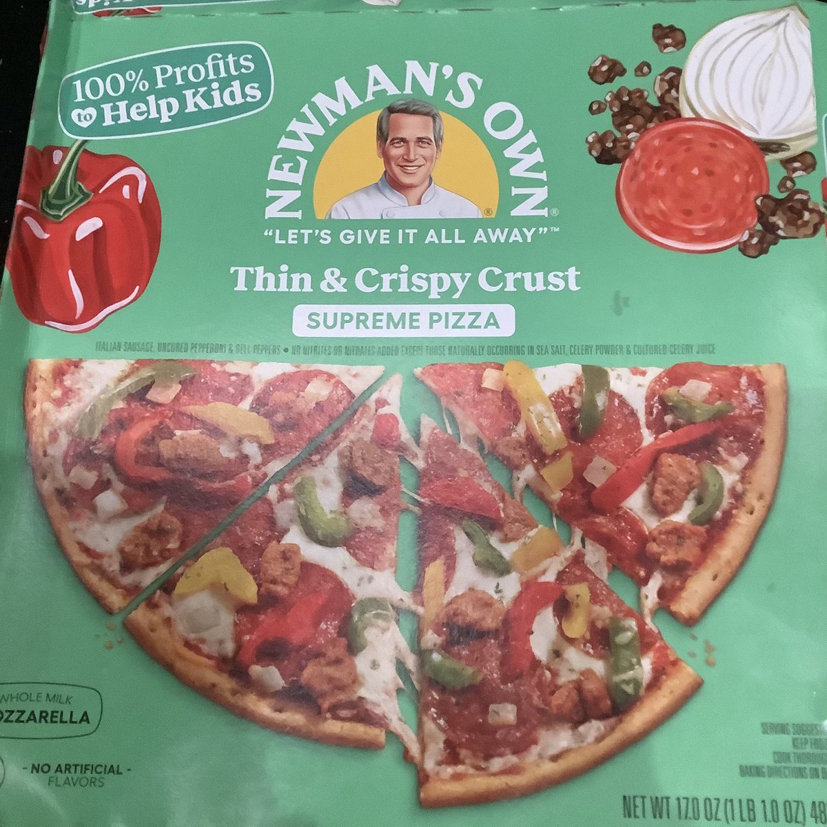 tizzywoman's tweet image. If it’s frozen pizza for finner, it’s always @NewmansOwn! Cheers 🍻