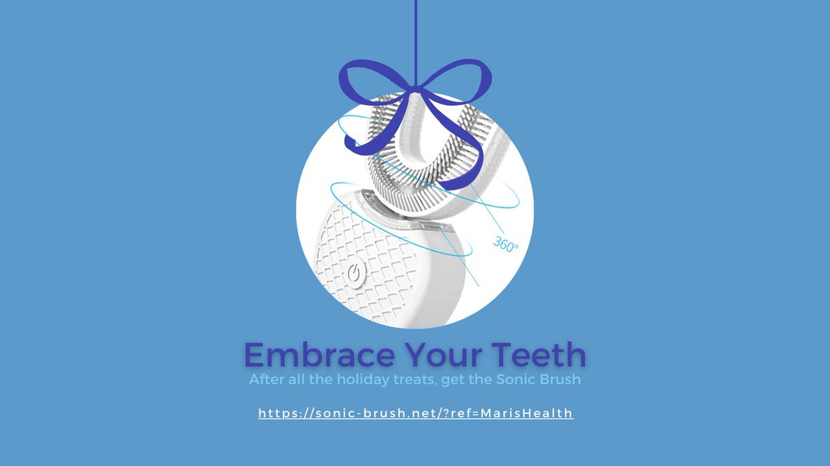 MarisHealthLLC's tweet photo. Embrace your teeth and give them so care after all the holiday treats by getting the Sonic Brush. 
O O O 
https://t.co/nIh24fkEmP
O O O 
#weembraceyou #embrace #360brush
#sonicbrush #fast #moresleep
#cleanteeth #sugarbuster #healthy https://t.co/0YyDzxp4DC