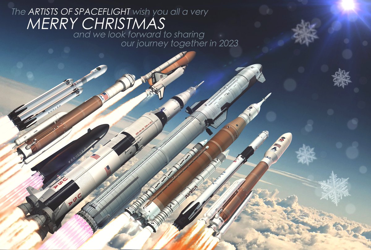The Artists of Spaceflight wish you all a very Merry Christmas and we look forward to sharing our journey together in 2023.