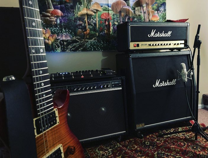 Ontologics's tweet photo. [LP IV] guitars in motion / song one / ghouls get gone #DungeonWork https://t.co/wc81F7AJyh