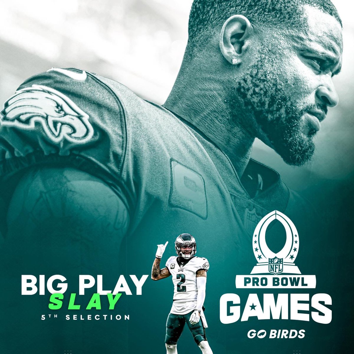 bigplay24slay's tweet photo. Yes sir… appreciate ya @Eagles fans an my NFL brothers. Blessed🙏🏾 https://t.co/I7z9nxHDMy
