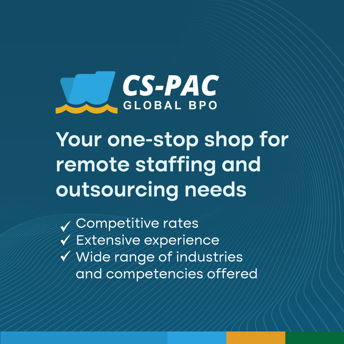 cspacglobal's tweet photo. We are your one-stop shop for remote staffing and outsourcing needs.  Visit https://t.co/ZqI9HGjEGT to find out more and book a free discovery call.
#CSPACGlobal #BPO #bposervices #virtualassistant #remotestaff #outsourcing #virtualassistantservices #virtualofficeassistant https://t.co/pPR5OLgIBE
