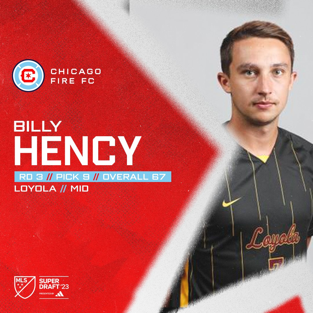 With the 67th overall pick in the 2023 <a href="/MLS/">Major League Soccer</a> #SuperDraft by <a href="/adidasfootball/">adidas Football</a>, #cf97 has selected Billy Hency. 🔥