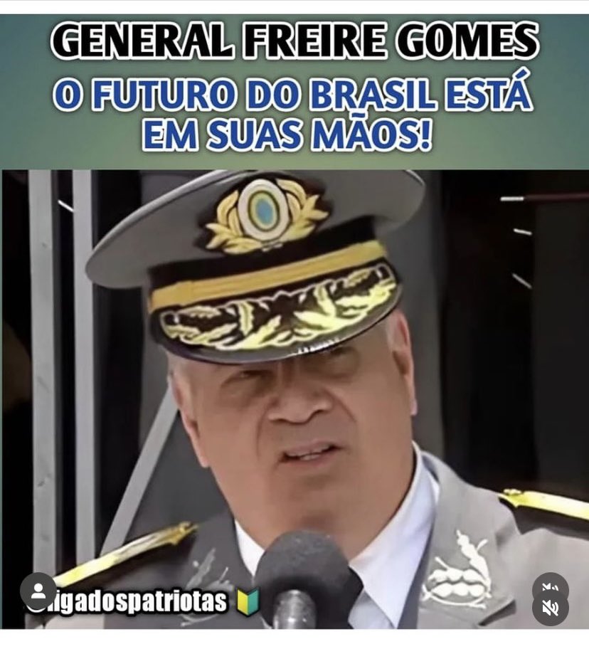 SolangeBrasil22's tweet photo. #forçasarmadassalvemobrasil🇧🇷 #euautirizopresidente FORÇAS ARMADAS OUÇAM O CLAMOR DAS RUAS e SALVEM o #Brasil #generalfreiregomessalveobrasil #comunismonão #forçasarmadas
🇧🇷🇧🇷🇧🇷🇧🇷 #IntervencaoComBolsonaroNoPoder #forçasarmadassalvemobrasil #forcasarnadassalvemobrasil🇧🇷🇧🇷🇧🇷🇧🇷 https://t.co/CMZOD8vfns