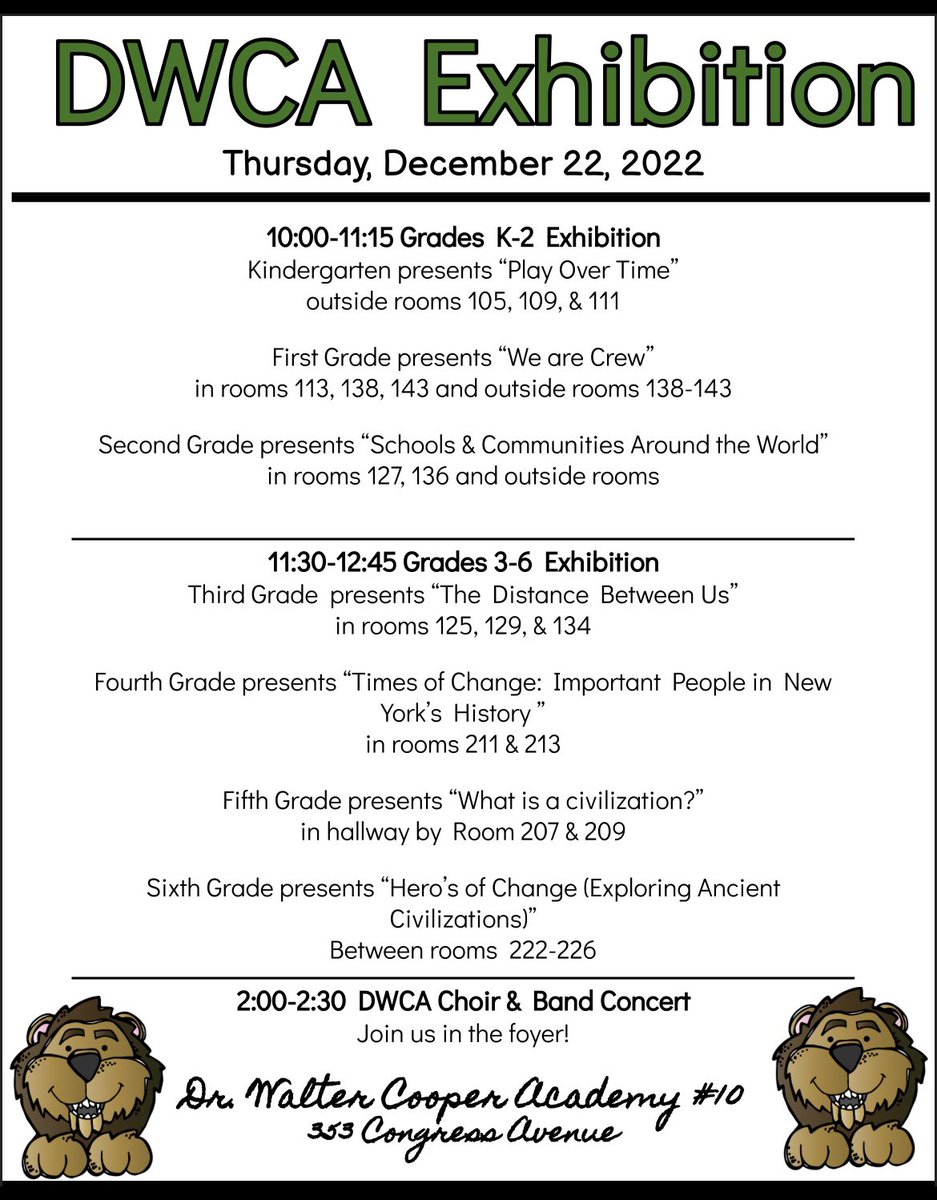 Tomorrow is Exhibition Day at DWCA!  We can’t wait to share with our families and partners! <a href="/RCSDNYS/">Rochester City School District</a> <a href="/cornisml/">Michele A White</a> <a href="/EvaThom67413231/">Dr. Eva J. Thomas</a> #onercsd