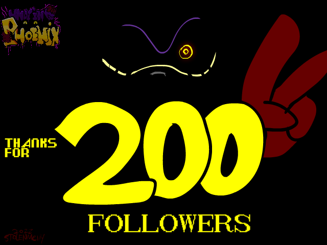EXEPhoenixDev's tweet photo. 200 followers already??
Thanks everyone!
I wasn't there, but I heard Nominal streamed a bit of the build, hopefully you all enjoyed what you saw if you were present!
Until next update/tweet everyone.

Art by STOLENMELLY

- Melly

#UndyingPhoenix #NominalDingus #XanthusSweep https://t.co/QUvbwHGHay