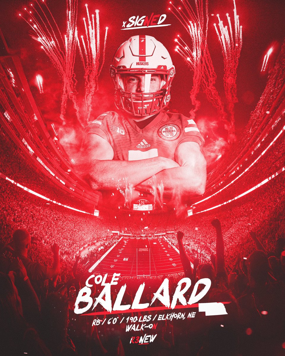 Husker Walk-On: <a href="/cole_ballard5/">Cole Ballard</a>, RB.

#RENEW23 x #HomeGrown
