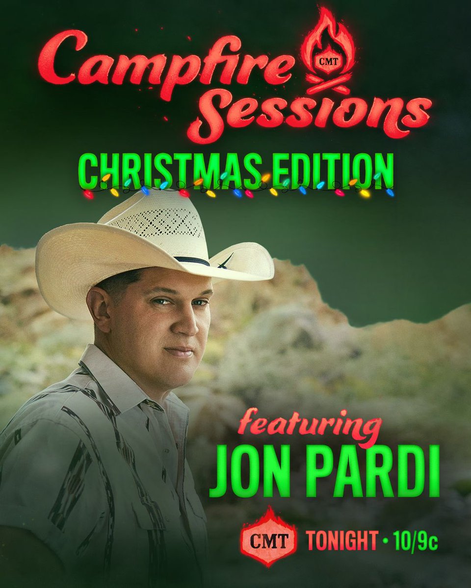 JonPardi's tweet image. #CMTCampfireSessions Christmas Edition airs tonight at 10/9c on @CMT 🎄
