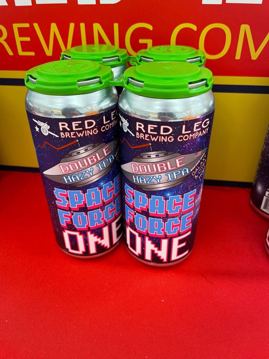 Cuellar414's tweet photo. Found a #SpaceForce travel mug but never thought I would find a Space Force #craftbeer ! Brewed by @redlegbrewco for @SpaceForceDoD #Space #beer #CustomBrew https://t.co/hdETzg3bMI