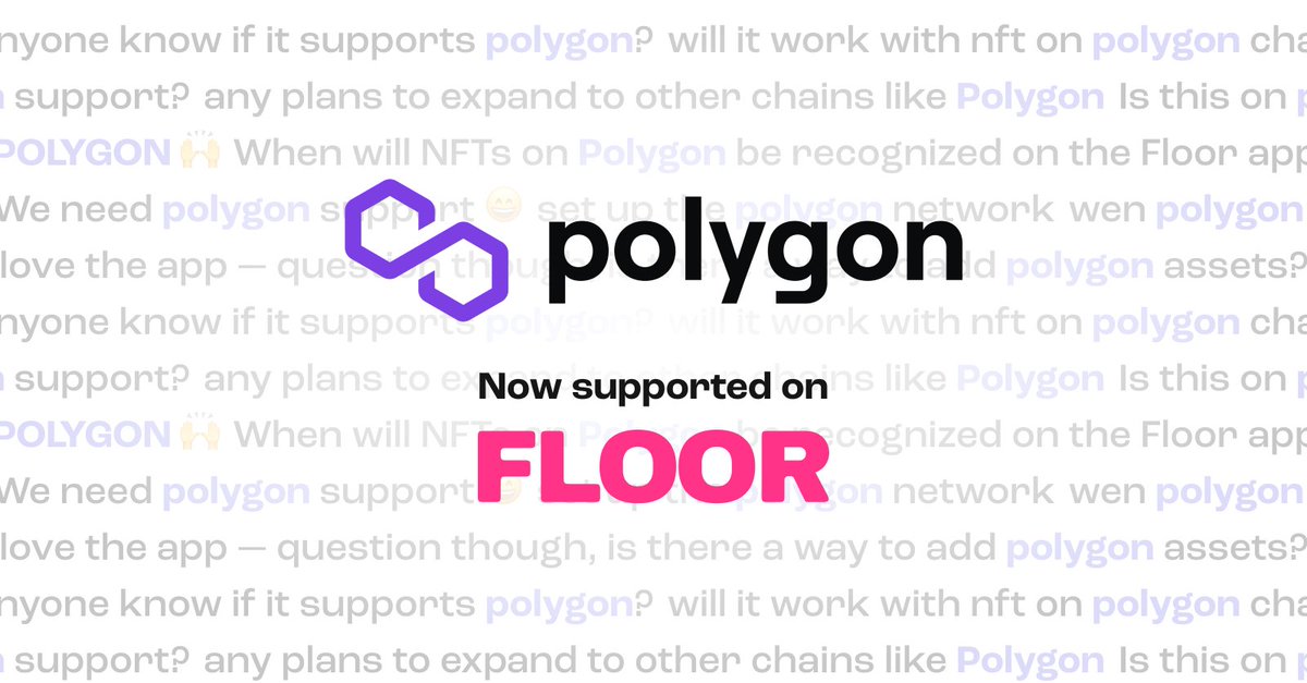 rally_xyz's tweet photo. Did you see the news last week?
We've officially added support for @0xPolygon NFTs!

What Polygon NFT collections are you most excited about seeing on Floor? https://t.co/uhlR2pbM1z