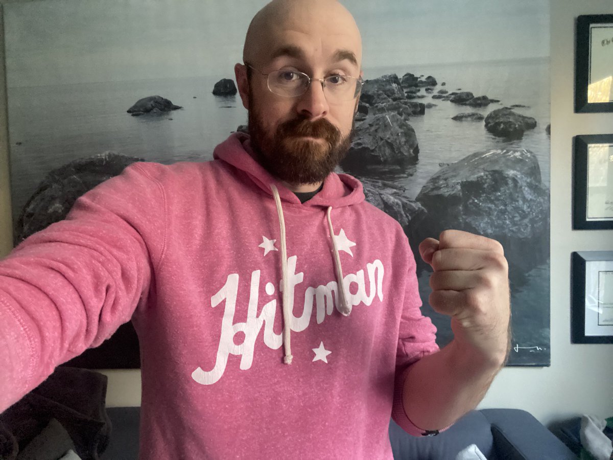 MeehanEDU's tweet photo. New @BretHart hoodie courtesy of @rootsoffight. 💖🖤

Thanks for the inspiration @DaxFTR! #TopGuys #Hitman #ExcellenceOfExecution #BestThereIs #BestThereWas #BestThereEverWillBe https://t.co/V1v4apPDL2