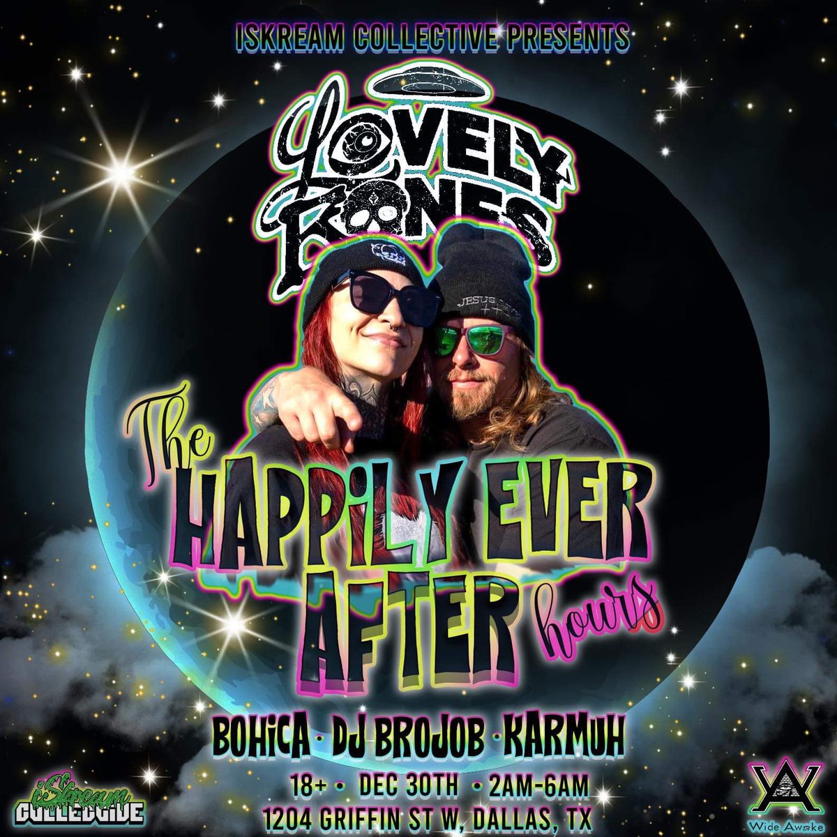 After Lights All Night come check out The Happier Ever After Hours presented by <a href="/iskreamtx/">Iskream Collective</a> featuring <a href="/LovelyBonesBass/">TheLoveliestofBones</a> and I’m starting it off proper at 2 so we can keep that festival energy all night long 🕺🪩
