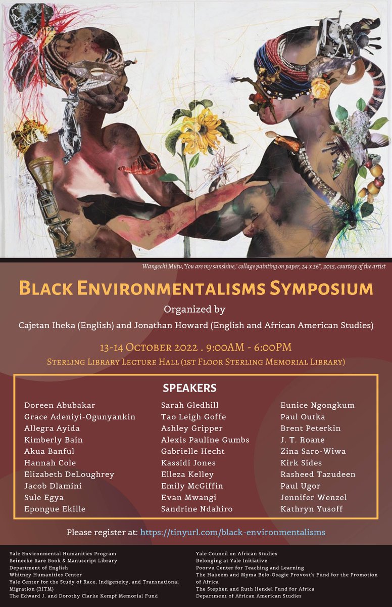 Yale Env Humanities (@yaleenvhum) on Twitter photo We caught up with <a href="/profiheka/">Cajetan Iheka</a> to chat about the terrific Black Environmentalisms Symposium that he organized with Jonathan Howard <a href="/Yale/">Yale University</a> earlier this semester. environmentalhumanities.yale.edu/news/black-env… We caught up with <a href="/profiheka/">Cajetan Iheka</a> to chat about the terrific Black Environmentalisms Symposium that he organized with Jonathan Howard <a href="/Yale/">Yale University</a> earlier this semester. environmentalhumanities.yale.edu/news/black-env…