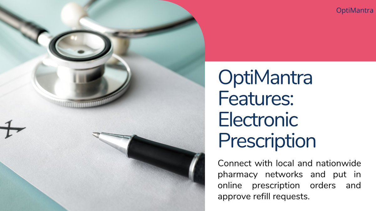 OptiMantra is integrated with the SureScripts network to connect practitioners with 95% of the pharmacies in the United States.
‍
Schedule a demo with us to learn more >> optimantra.com/demo.html

#Telehealth #EMR #IntegrativeMedicine