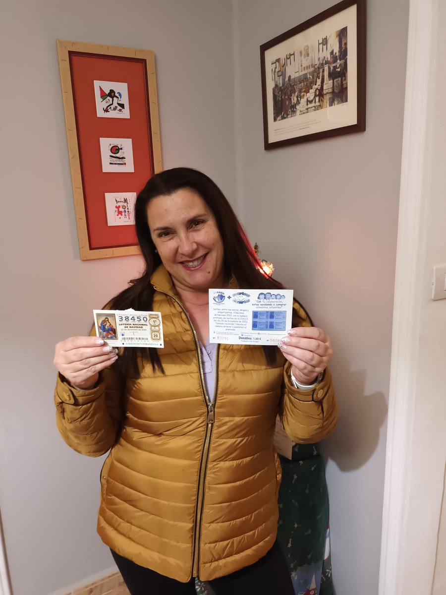 Acamed_'s tweet photo. Segunda ganadora del sorteo de los décimos de lotería. Muchas gracias por participar 🧡 https://t.co/AJ8bTEHCro