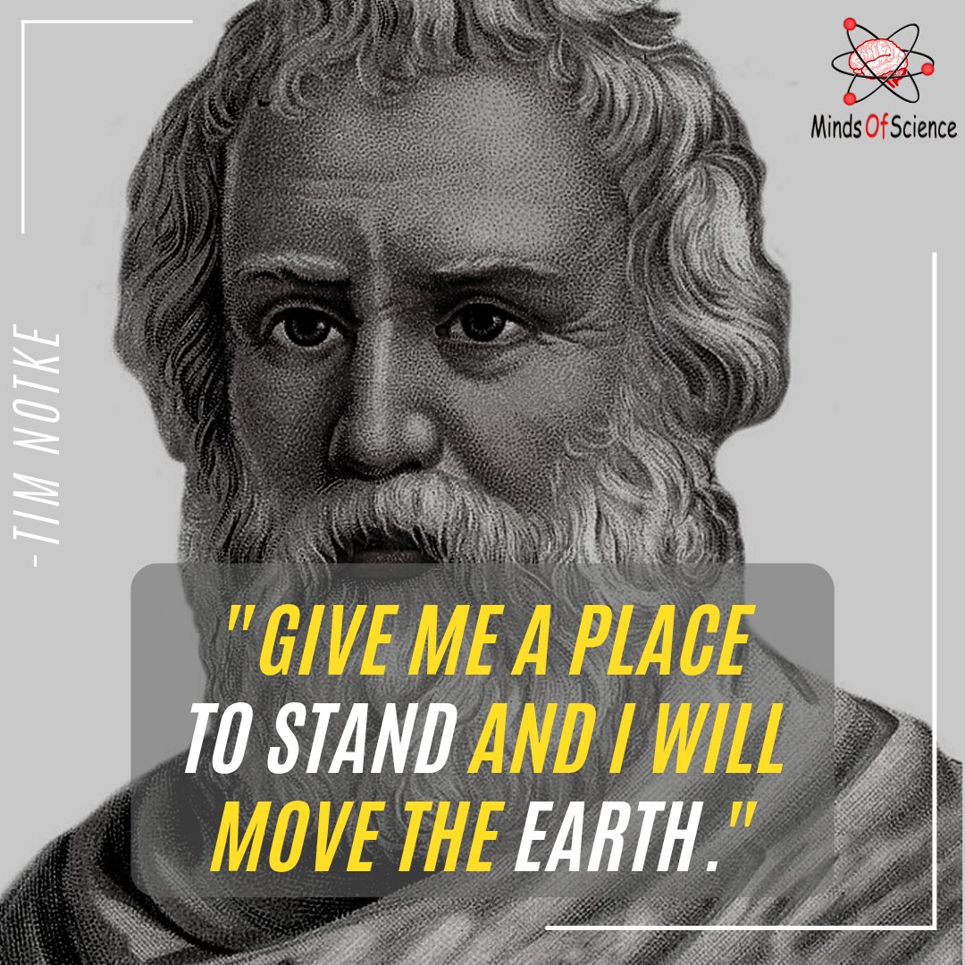 MindsOfScience1's tweet photo. GIVE ME A PLACE TO STAND AND I WILL MOVE THE EARTH.
To know more please visit https://t.co/ZMVflTqCTh
#mindsofscience #physics #science #astronomy #nasa #astrophysics #universe #cosmos #space #education #cosmology #technology #scientist #blackhole #spacex #math #physicist https://t.co/tawdqpwuk4