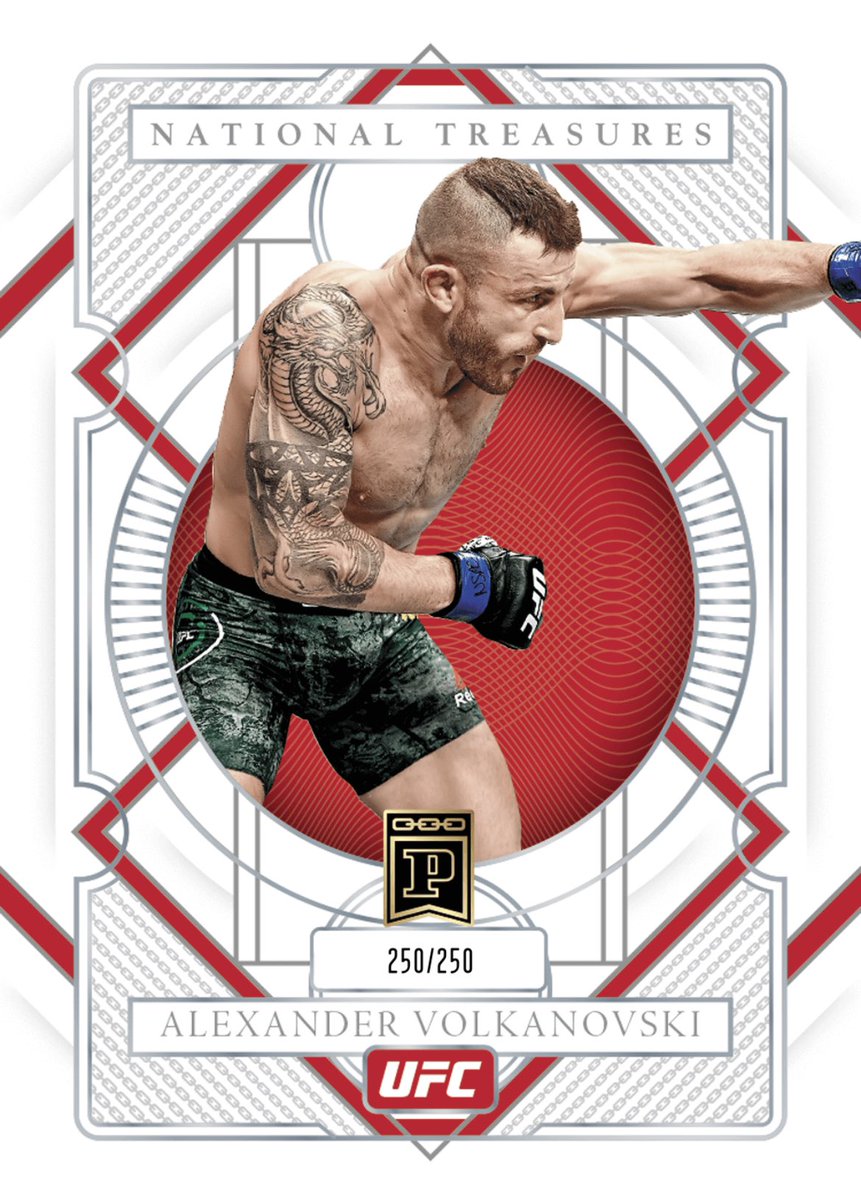 calfkicked's tweet photo. Added a perfect serial 99/99 @alexvolkanovski National Treasures 2022 to the equivalent 2021 @PaniniAmerica 250/250 NFT I picked up last year. The Volk collection grows! #panininft #ufcnft #thehobby #whodoyoucollect https://t.co/B8eXwqye6z