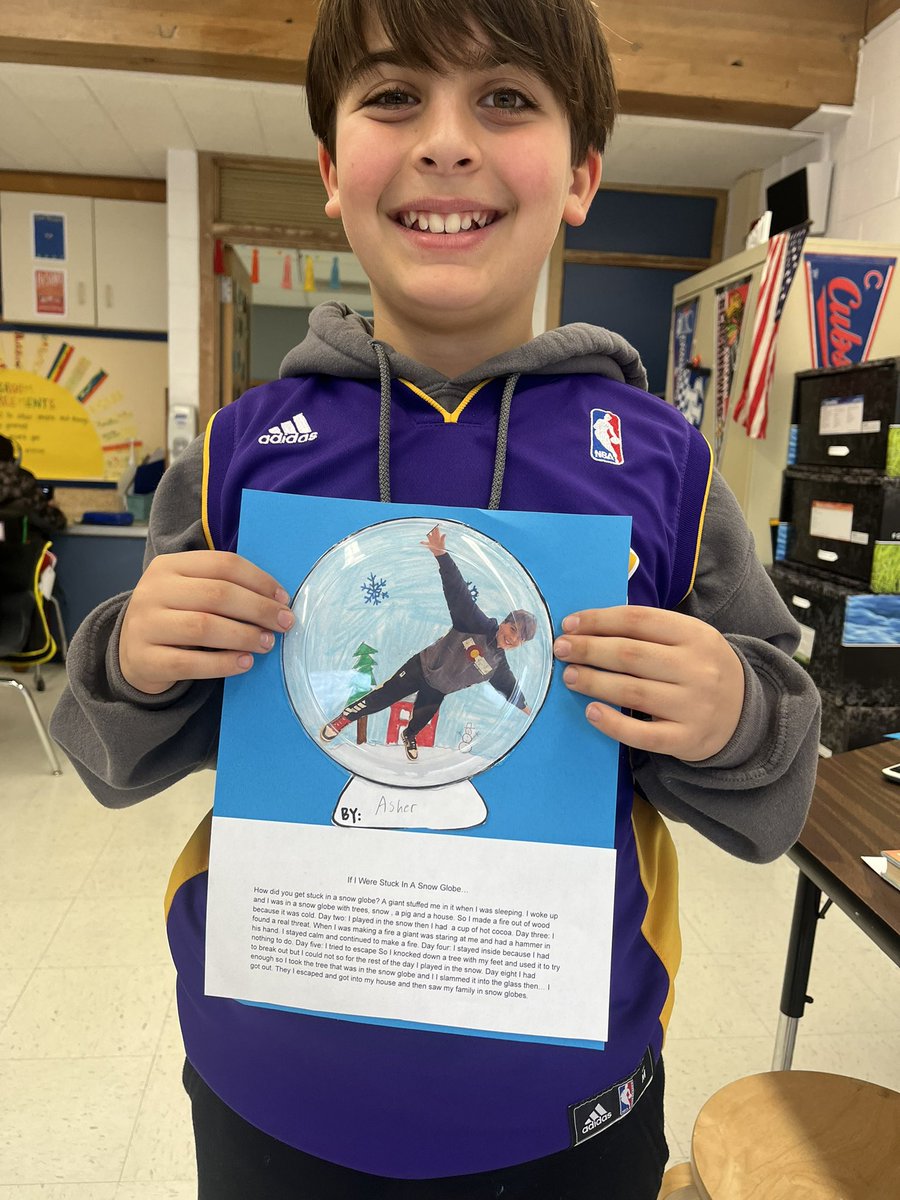 “If I was stuck in a snow globe…” Students brushed up on their narrative skills with this fun winter activity! ❄️ #wt112 #112leads