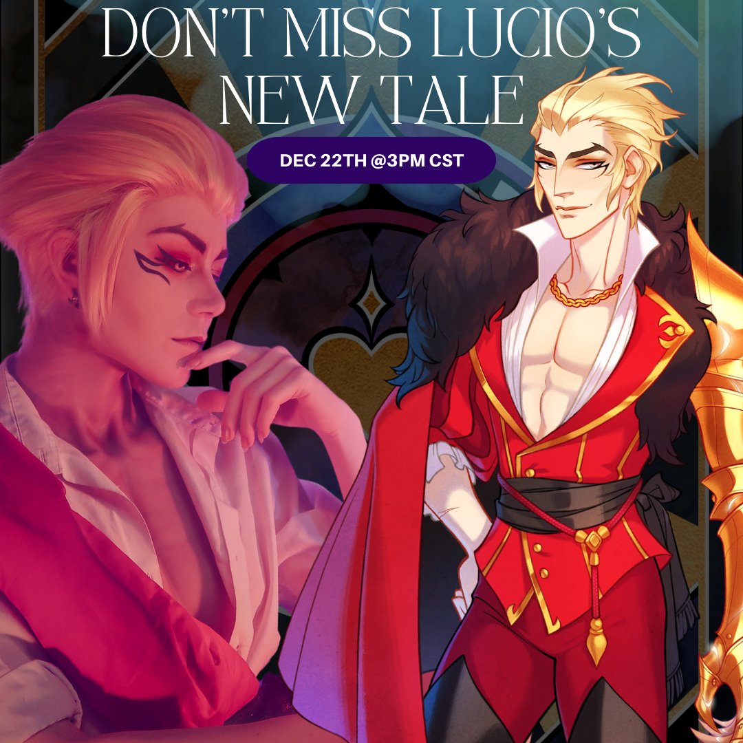 DorianStories's tweet photo. Join @wynter_whoenix stream in discovering the secrets of Lucio's tale streaming on Dec 22 on Dorian at 3PM!📱🙌🏾❤️
https://t.co/ZMgH8BS7N1
#thearcanagame #dorianlive #otomegames #streamingevents #cosplayers #otometwt #otomearmada https://t.co/qD1ExQy3Sy