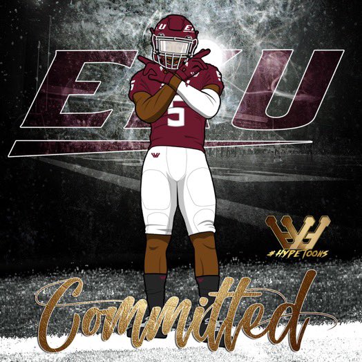 TRULY BLESSED…. 100% COMMITTED @EKUFootball @EKUWWells @CoachJHawkins @HypeSportsToons LETS WORK!!! #omwrecruiting