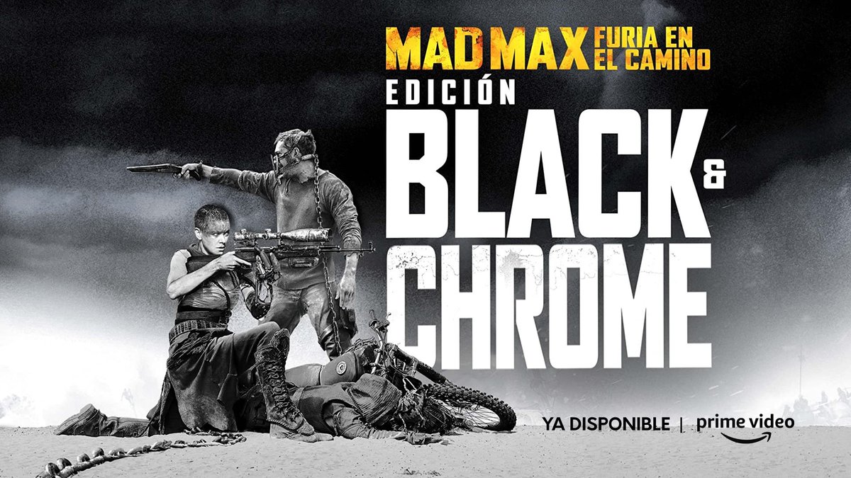 LasPlataformas's tweet photo. 🆕 Ya se encuentra disponible en #PrimeVideo la edición black & chrome de #MadMaxFuryRoad
ℹ️ De #GeorgeMiller.
En un mundo post-apocalíptico, Max (#TomHardy) se asocia con una misteriosa mujer, Furiosa (#ChalizeTheron), para sobrevivir.
▶️ https://t.co/XinvCTgGCo https://t.co/ohNSxuC40I