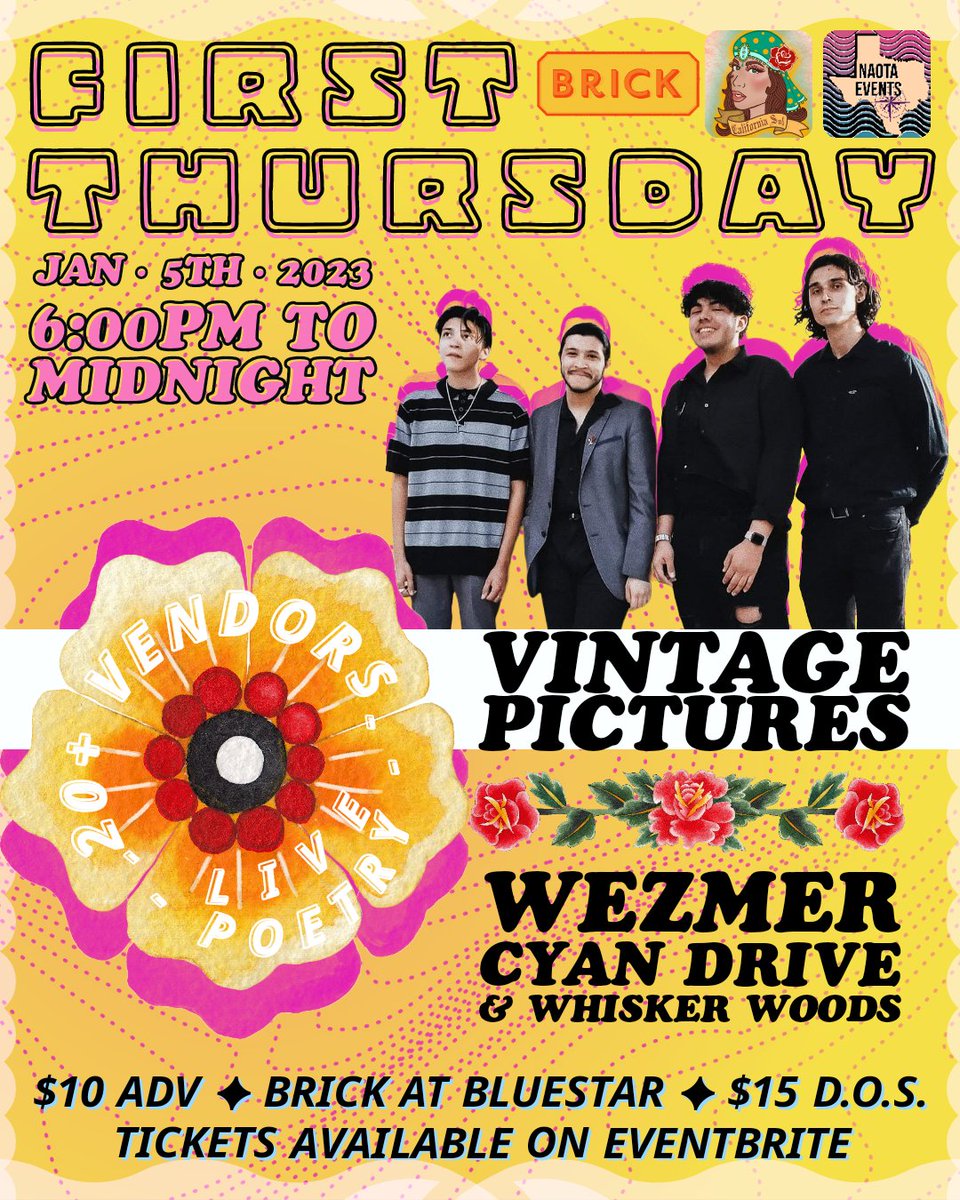 We're kicking off 2023 with an absolutely wild #FirstThursday show at <a href="/brickatbluestar/">BrickatBlueStar</a>! 🤘🏽🖤 
🎟 Presale Link on Linktree 🎟

#satxmusic #satx #igsatx #livemusic #newmusic #spotify #spotifyplaylist #texasmusic #alternative  #postpunk #indie #rhythmandblues